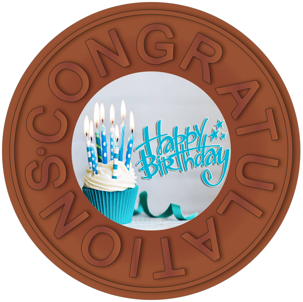 Printed Congratulations Birthday Chocolate Disc