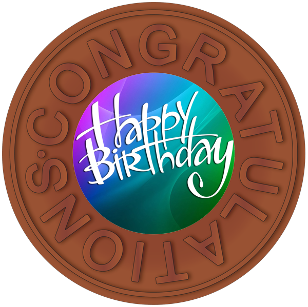 Printed Congratulations Birthday Chocolate Disc