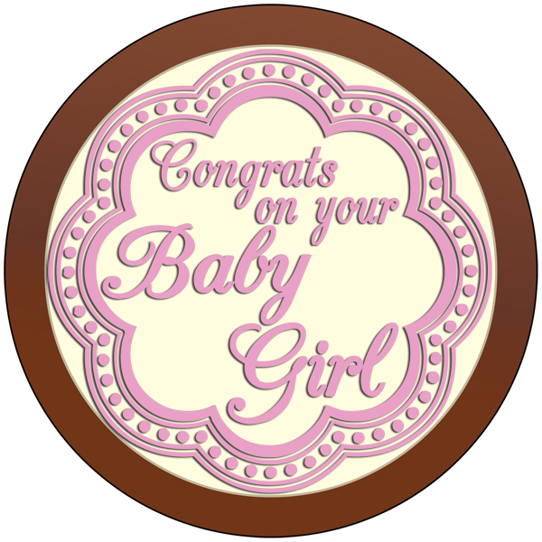 Round Plaque - Baby Girl