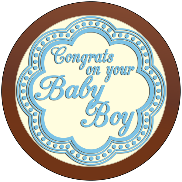Round Plaque - Baby Boy
