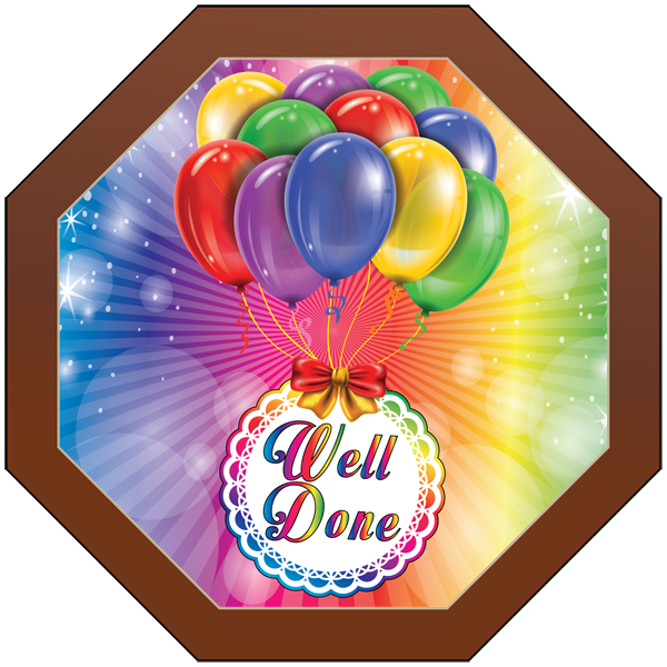Octagonal Plaque - Well Done