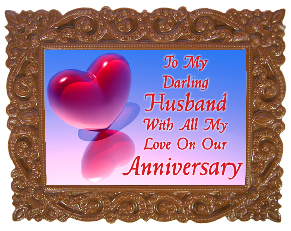Small Anniversary Printed Chocolate Frame VICTORIAN - Husband