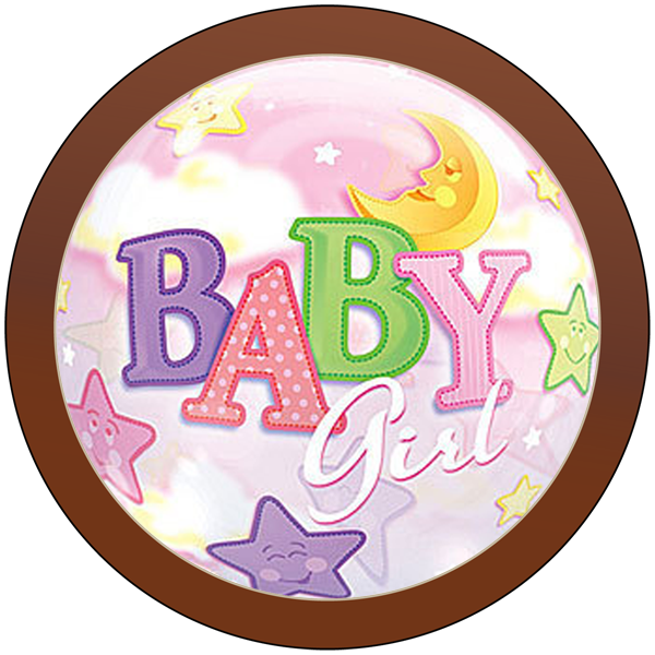 Round Plaque - It&#39;s a Girl