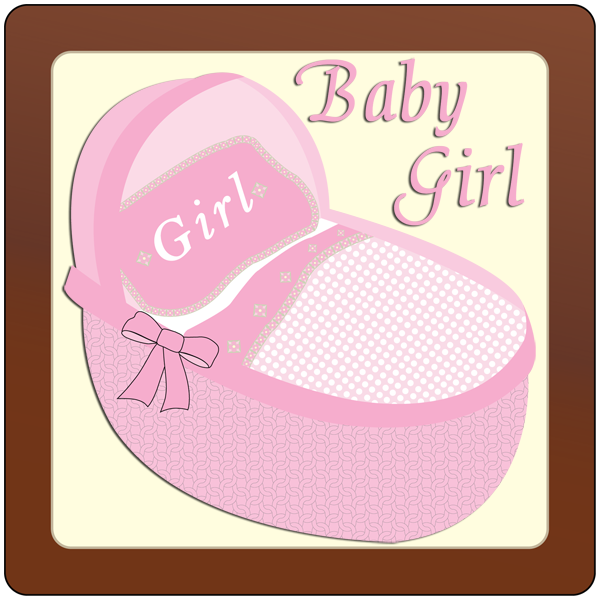 Square Plaque - Baby Girl