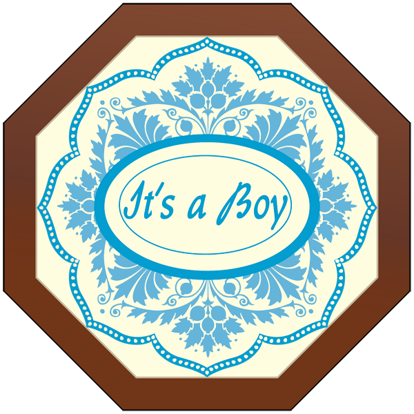 Octagonal Plaque - It's a Boy