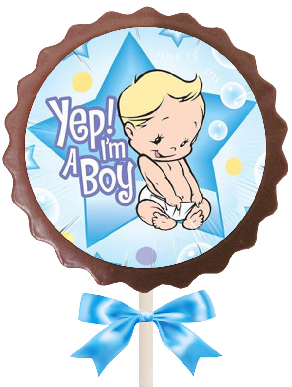 Large Flower Lollipop - It&#39;s a Boy