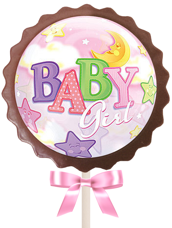 Large Flower Lollipop - It's a Girl