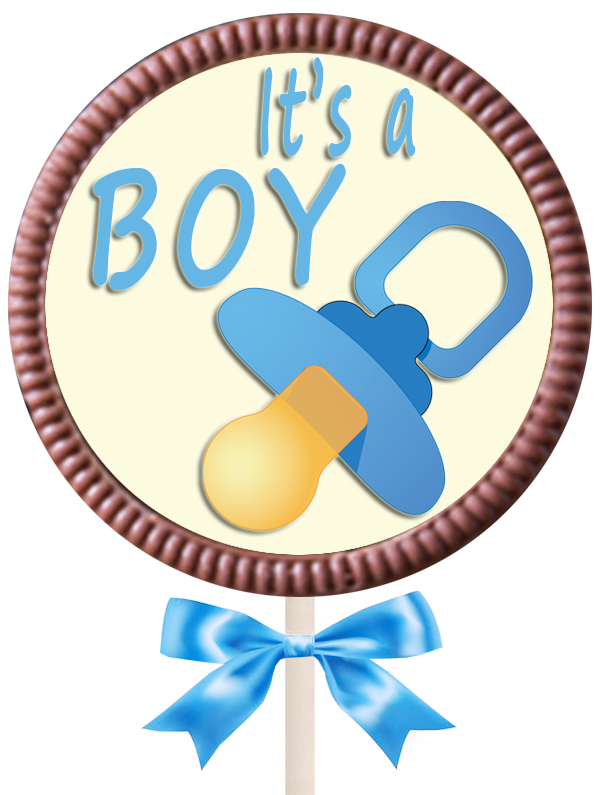 Large Round Lollipop  - It's a Boy