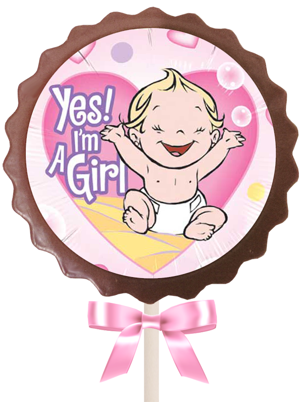 Large Flower Lollipop - It's a Girl