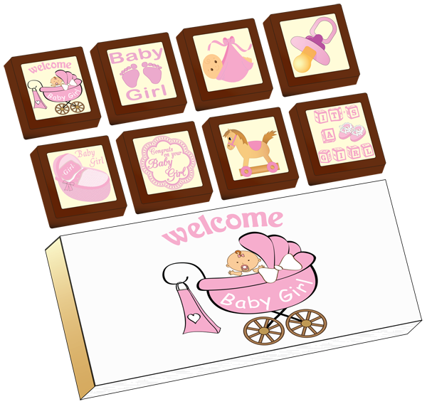 Small Shapes (Box of 8) - Baby Girl