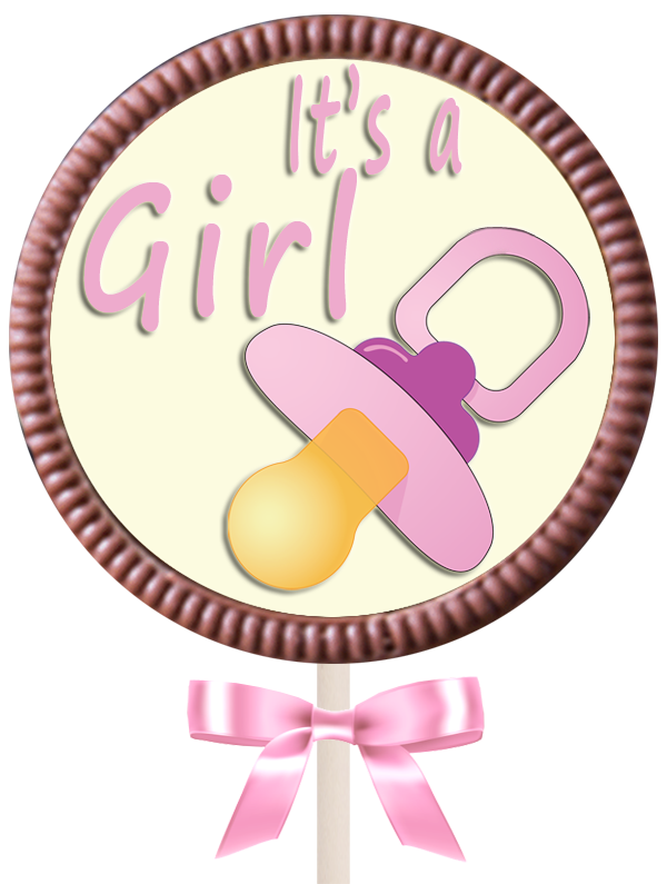 Large Round Lollipop  - It's a Girl