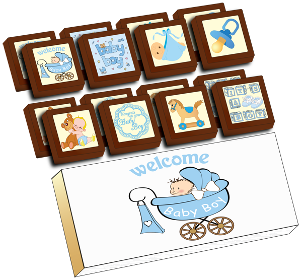 Small Shapes (Box of 16) - Baby Boy