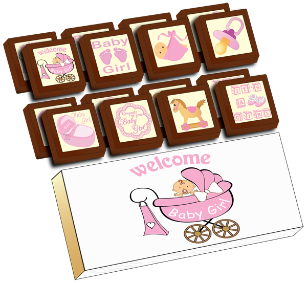 Small Shapes (Box of 16) - Baby Girl