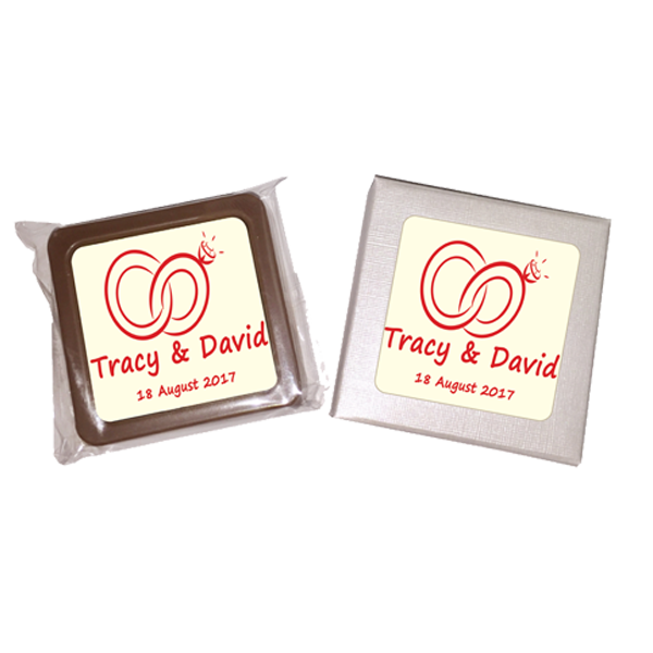 Personalised Printed Wedding Chocolate Favours