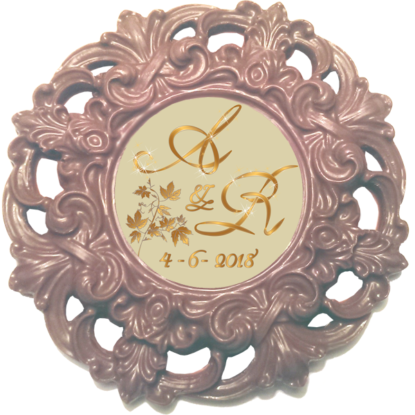 Personalised Printed Wedding Chocolate Frame MAYFAIR