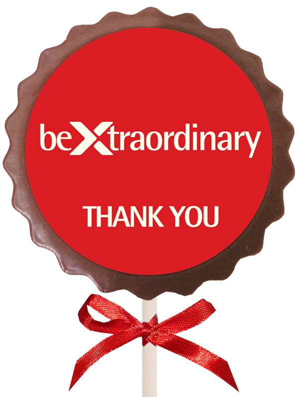 Personalised Printed Promotional Chocolate Lollipop (flower)