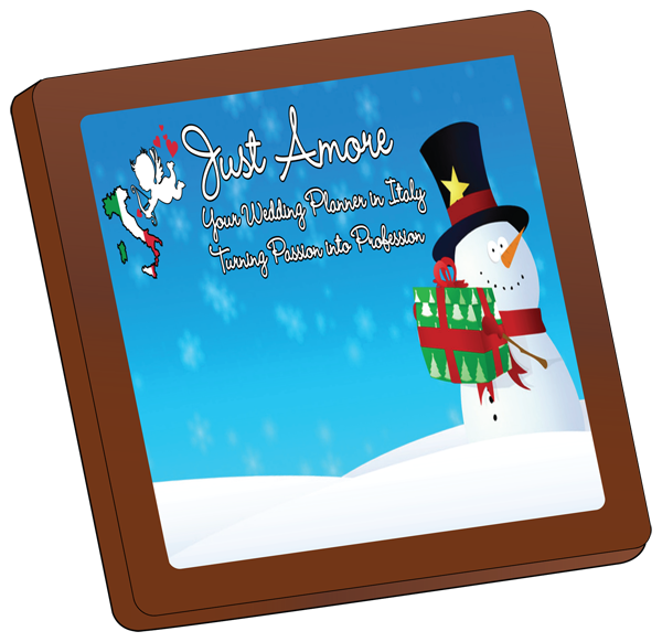 Personalised Printed Promotional Chocolate Square Plaque