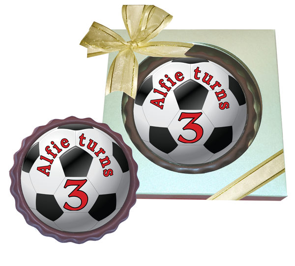 Personalised printed Party Chocolate Round Mini Frame