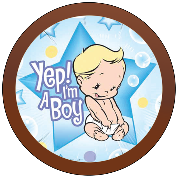 Personalised printed Party Chocolate Round Plaque