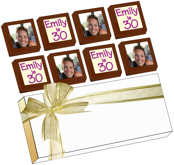 Personalised Printed Party Chocolates (Box of 8)