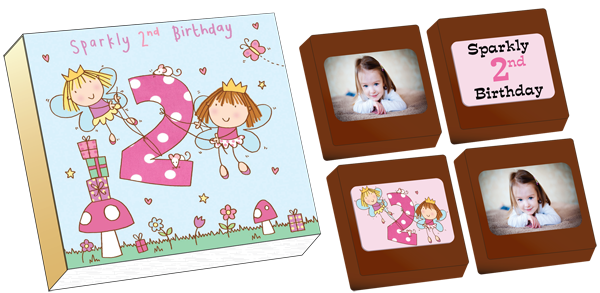 Personalised Printed Party Chocolates (Box of 4)