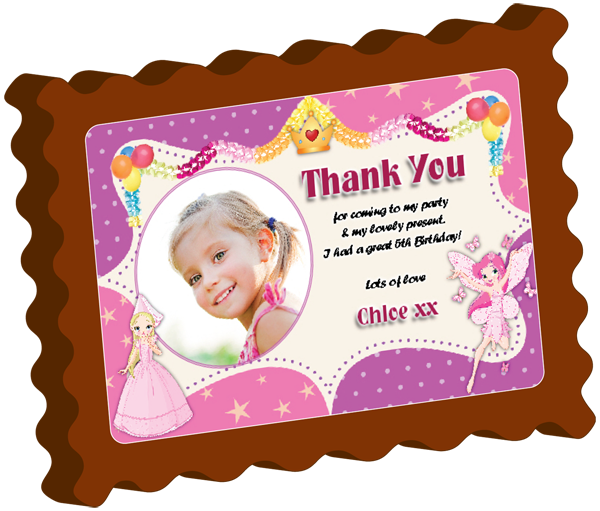 Personalised printed Party Chocolate Rectangular Mini Frame