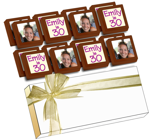 Personalised Printed Party Chocolates (Box of 16)