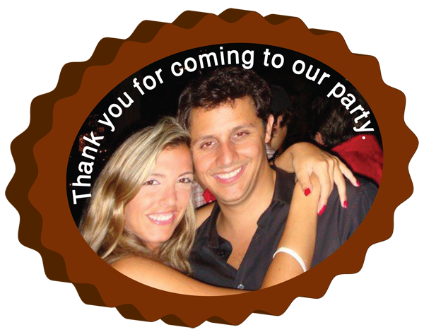 Personalised printed Party Chocolate Oval Mini Frame