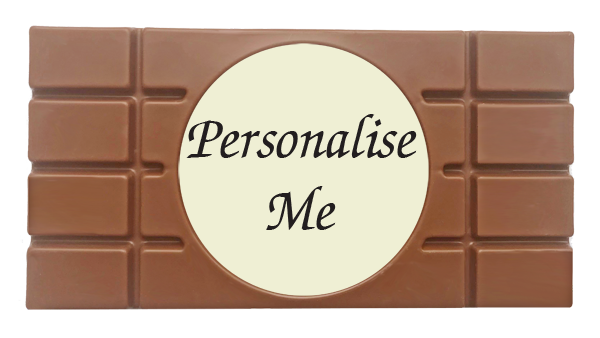 Personalised Printed Belgian Chocolate Bar (Round Image)