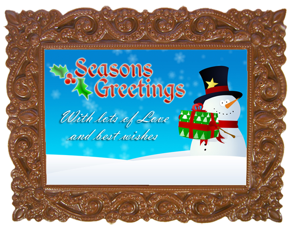 Printed Belgian Chocolate Christmas Card VICTORIAN