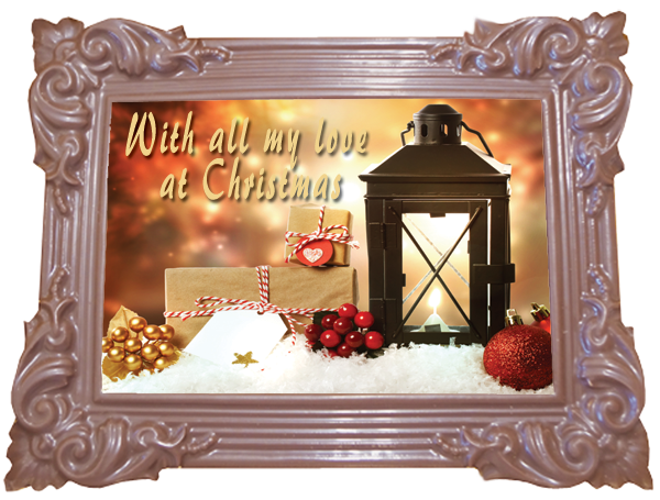 Printed Belgian Chocolate Christmas Card TRADITIONAL