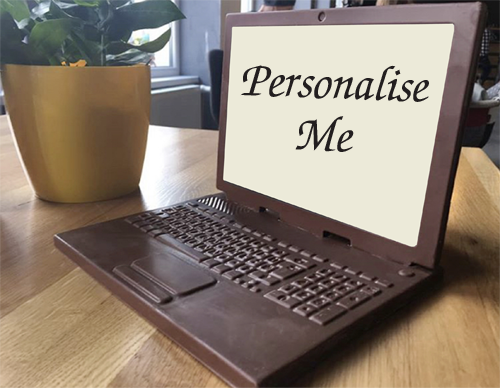 Personalised Printed Belgian Chocolate Laptop