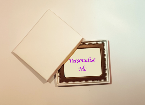 Personalised Printed Belgian Chocolate Rectangular Mini Frame