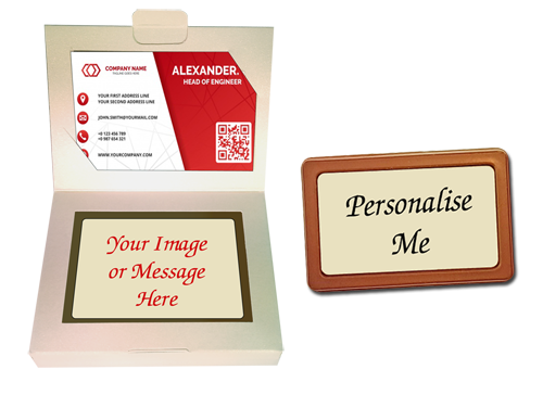 Personalised Printed Belgian Chocolate Business card