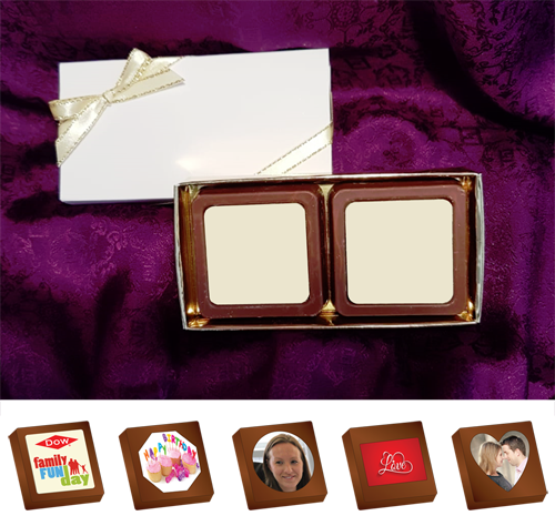 Box of 2 Personalised Printed Chocolates