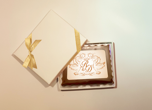 Personalised Printed Wedding Chocolate Mini Frame (Rectangular)