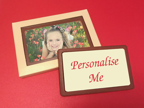 Personalised Printed Belgian Chocolate Message Card