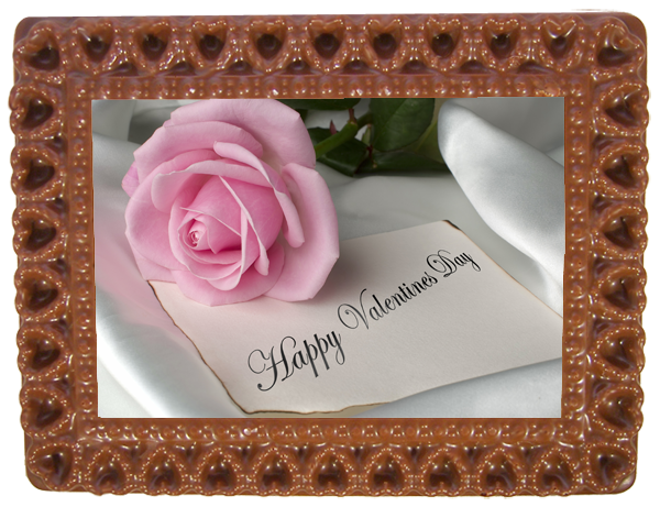 Printed Valentine's Day Chocolate Frame HEARTS
