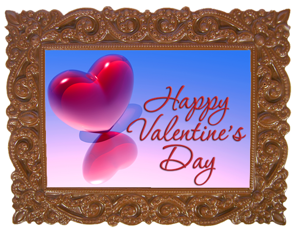 Printed Valentine&#39;s Day Chocolate Frame VICTORIAN