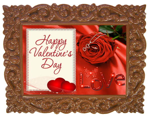Printed Valentine&#39;s Day Chocolate Frame VICTORIAN