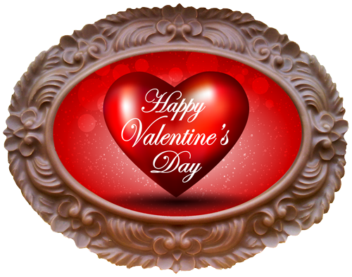 Printed Valentine&#39;s Day Chocolate Frame OVAL