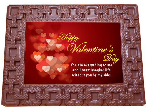Printed Valentine&#39;s Day Chocolate Frame SQUARES