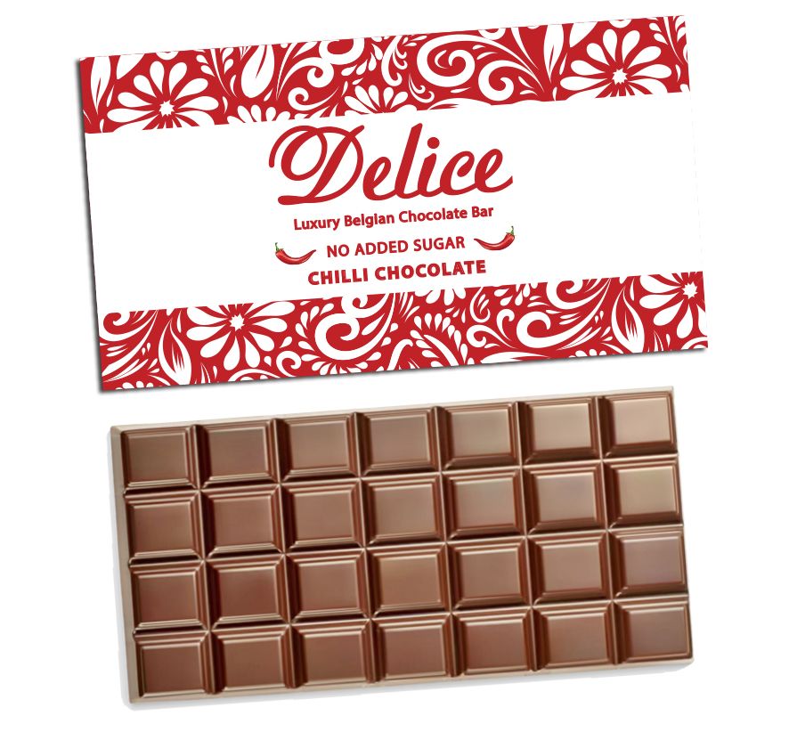 Delice No added Sugar Chilli Chocolate Bar