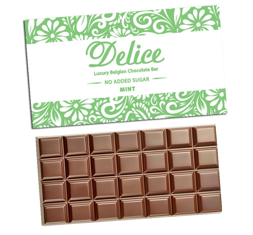 Delice No added Sugar Mint Chocolate Bar