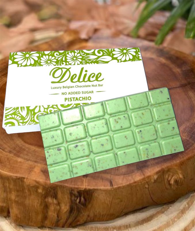 Delice No added Sugar Pistachio Chocolate Bar