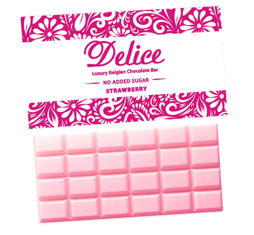 Delice No added Sugar Strawberry Chocolate Bar