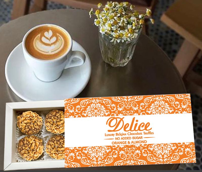 No added Sugar Luxury Belgian Chocolate Orange Truffles (Sugar Free)