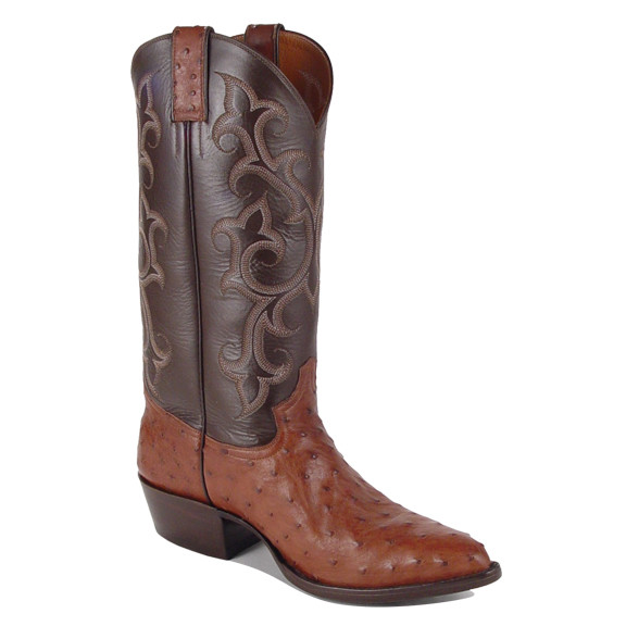 Major Montgomery Brown Ostrich Boots