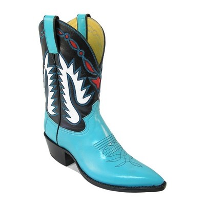 Scootin' Fancy Boots Turquoise & Black