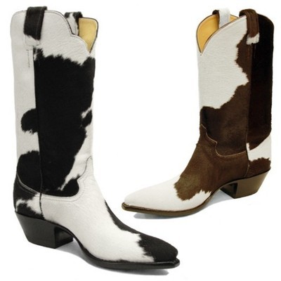 Hair-On Cowhide Cowboy Boots